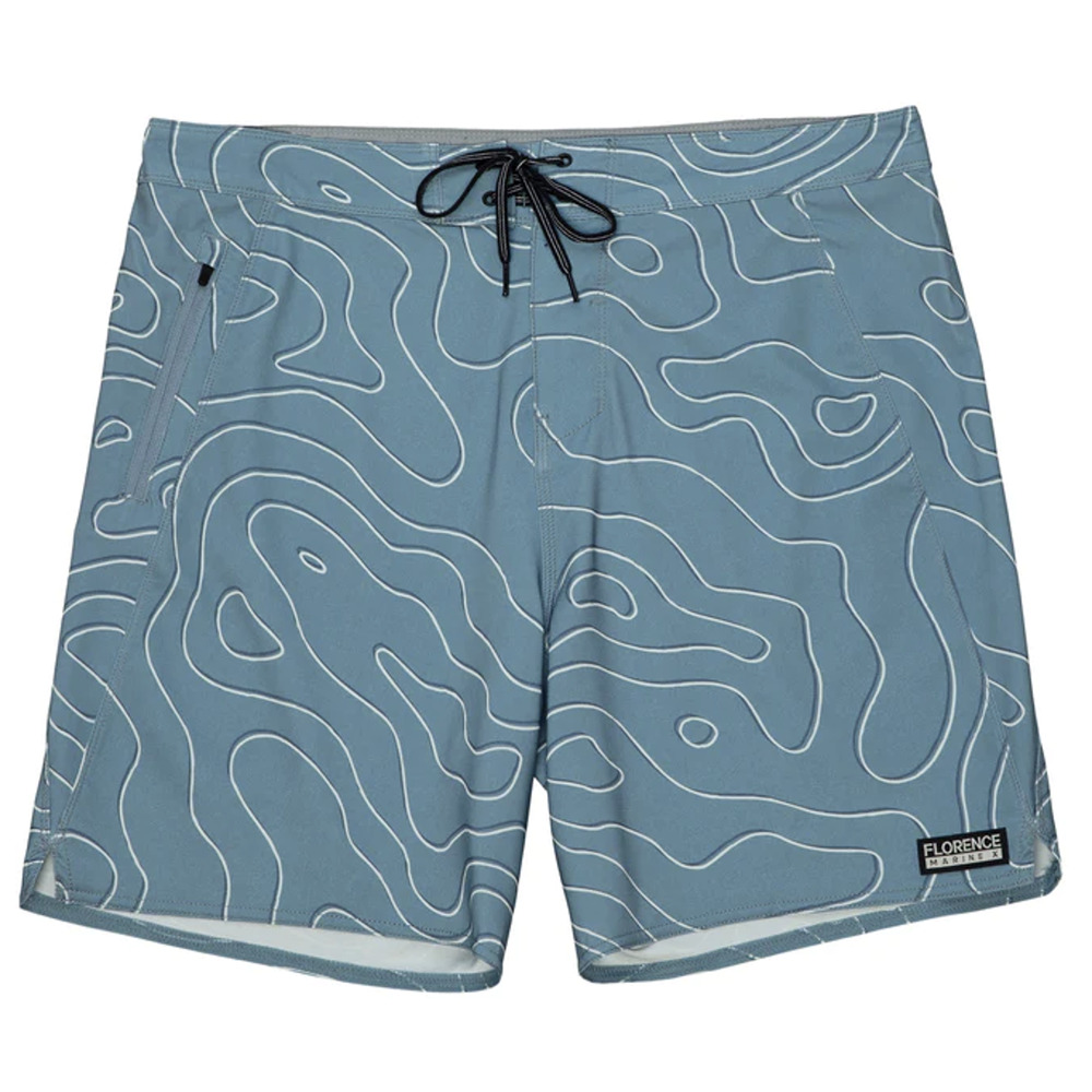 NEW! Florence Marine X Men's 30 Isobar Boardshort Steel Blue Swim Trunks  L7-1